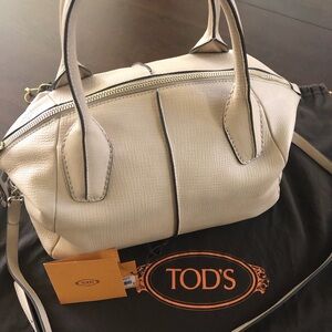 Tod's D-Styling Leather Satchel w/Crossbody Strap